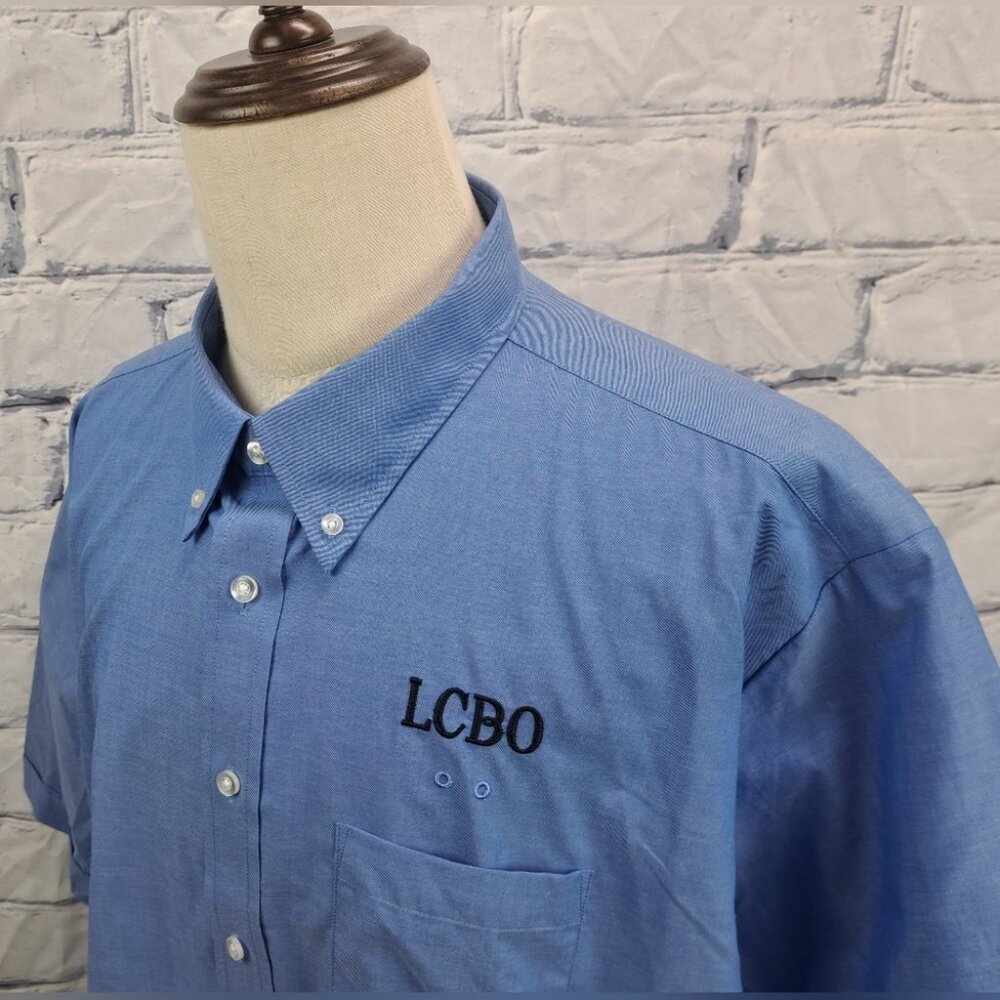 NEW LCBO Men's Uniform Shirt Logo Liquor Beer Ontario Store Size 2XL XXL